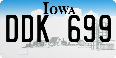 IA license plate DDK699