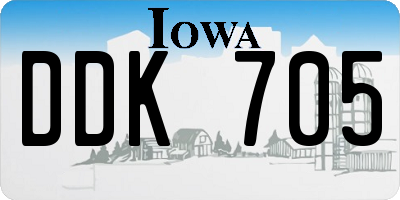 IA license plate DDK705