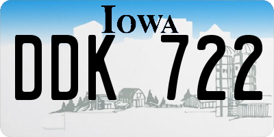 IA license plate DDK722