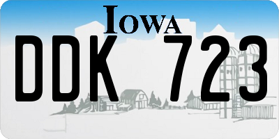 IA license plate DDK723