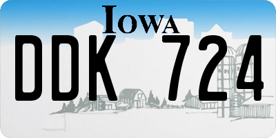 IA license plate DDK724