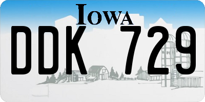 IA license plate DDK729