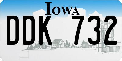 IA license plate DDK732