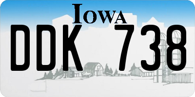IA license plate DDK738