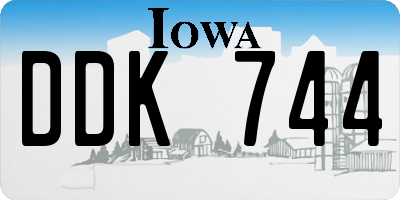 IA license plate DDK744
