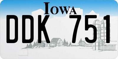 IA license plate DDK751