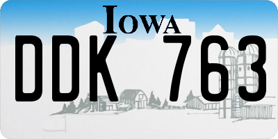 IA license plate DDK763