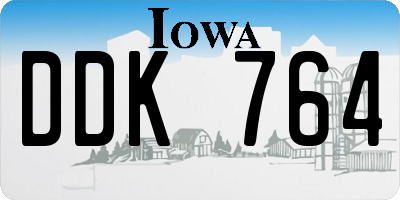 IA license plate DDK764