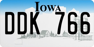 IA license plate DDK766