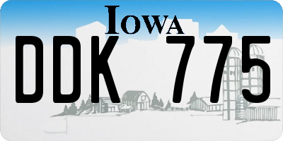 IA license plate DDK775