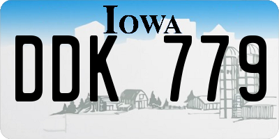 IA license plate DDK779