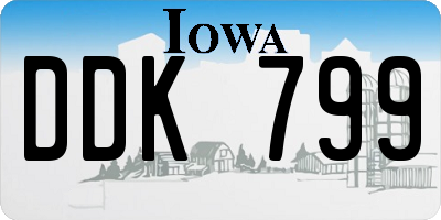 IA license plate DDK799
