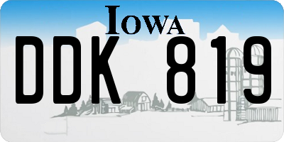 IA license plate DDK819