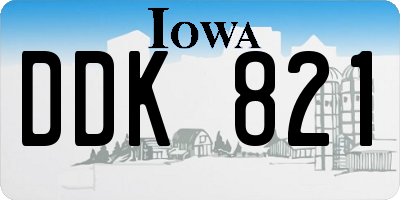 IA license plate DDK821