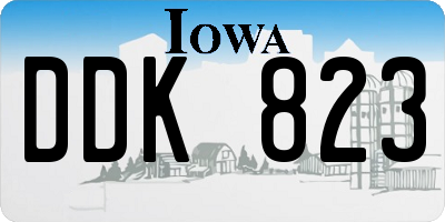 IA license plate DDK823