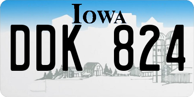 IA license plate DDK824