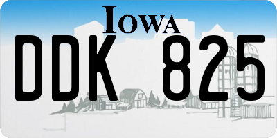 IA license plate DDK825
