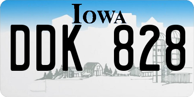 IA license plate DDK828