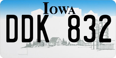 IA license plate DDK832