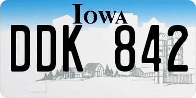 IA license plate DDK842