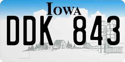 IA license plate DDK843