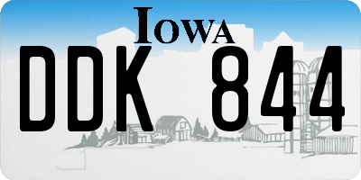IA license plate DDK844