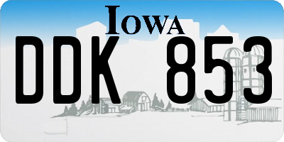 IA license plate DDK853