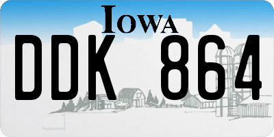 IA license plate DDK864