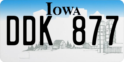 IA license plate DDK877
