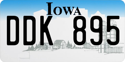 IA license plate DDK895