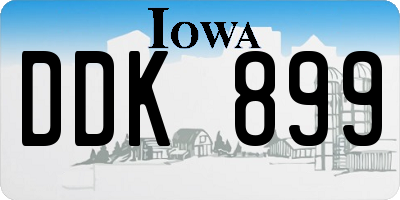 IA license plate DDK899
