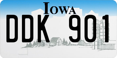 IA license plate DDK901
