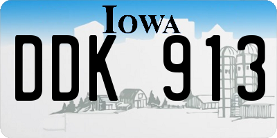 IA license plate DDK913
