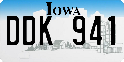 IA license plate DDK941