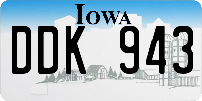 IA license plate DDK943