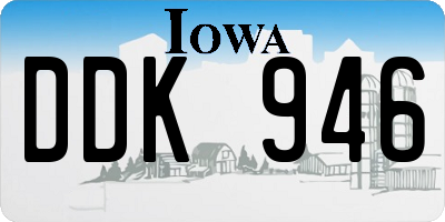 IA license plate DDK946