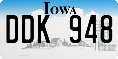 IA license plate DDK948