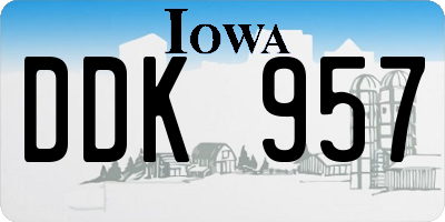 IA license plate DDK957