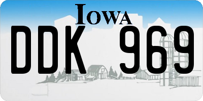 IA license plate DDK969