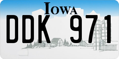 IA license plate DDK971