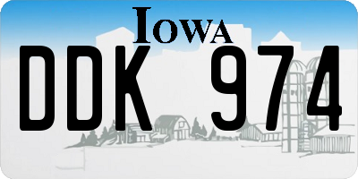 IA license plate DDK974
