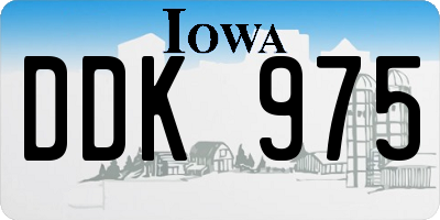 IA license plate DDK975