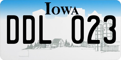 IA license plate DDL023