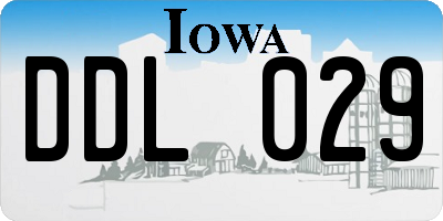 IA license plate DDL029