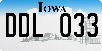 IA license plate DDL033