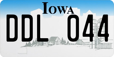 IA license plate DDL044