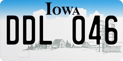 IA license plate DDL046