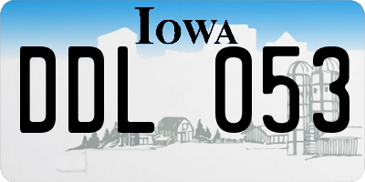 IA license plate DDL053