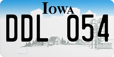 IA license plate DDL054