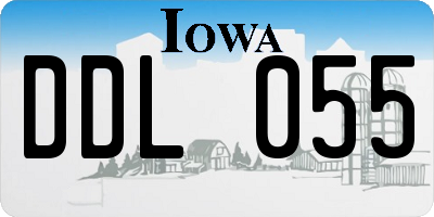 IA license plate DDL055